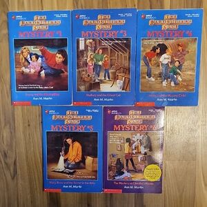 The Baby-Sitters Club Mystery Book Set Numers 1, 3, 4, 5, And 6